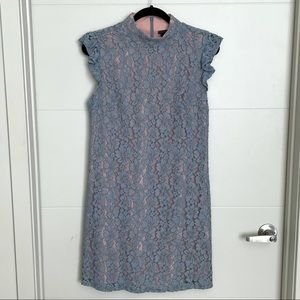 Soft Muted Blue Lace Dress by Tahari
